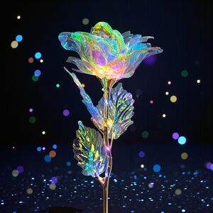 18 Inch Jumbo Galaxy Rose Stem LED Light-Up Rose Gift ☆ Red ☆ Pink ☆ White ☆